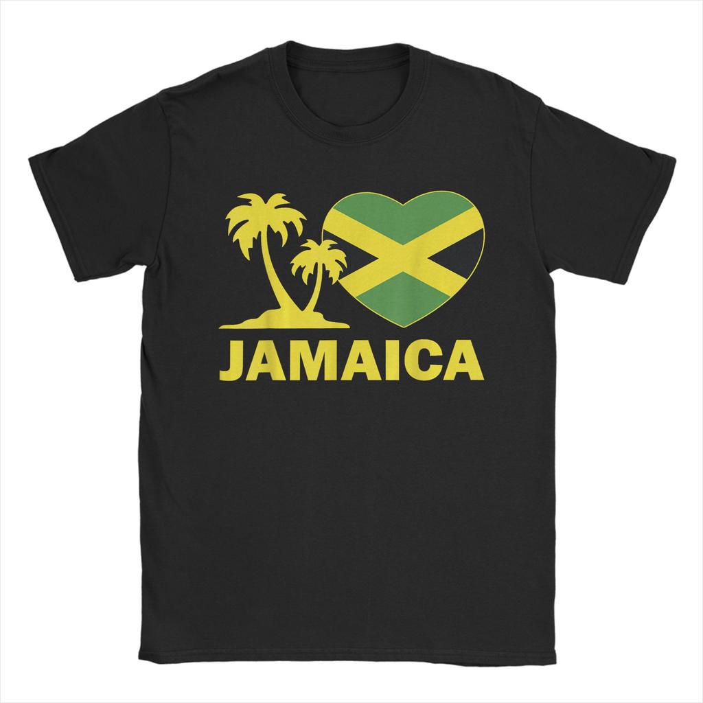 Oversized TShirt JamaicaShirt I Love Jamaican Flag Heart Women Unisex Kid Girls TShirt100 Cotton TShirts for Unisexs Summer Tops
