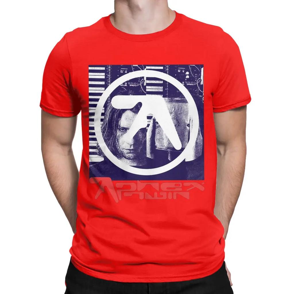 This Is Aphex Twin Vintage Men's T Shirt Novelty Tee Shirt Short Sleeve Round Neck T-Shirts Cotton Plus Size Tops