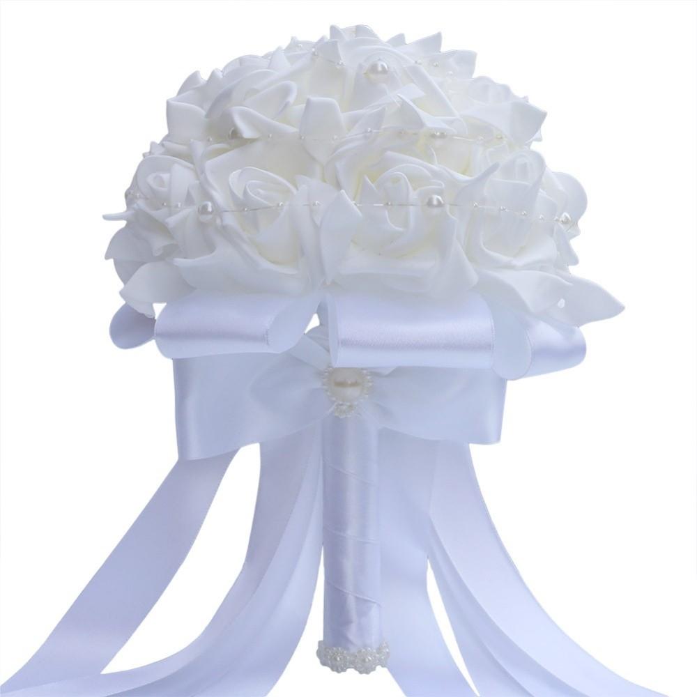 Silk Flowers Artificial Hand Bouquet Romantic Bridesmaid Bouquet  Wedding Accessories