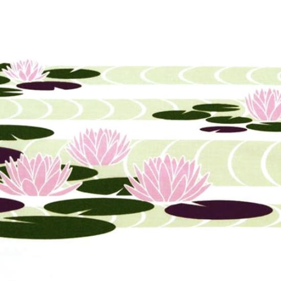 Dyeing Anbo Hand Towel Authentic Dyed Cotton Tokuoka Made in Japan 35cm x 100cm "Water Lily" 100%