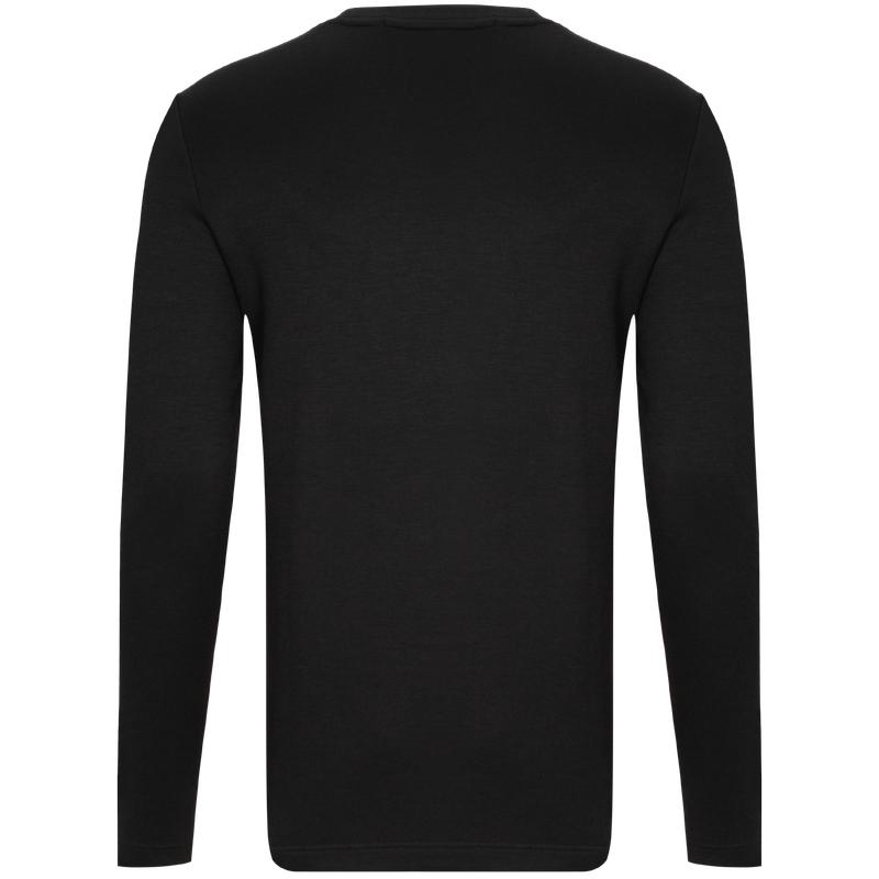 Calvin Klein Color Block Round Neck Printed Breathable Long Sleeve T-Shirt Men Tops Black J322165-BEH