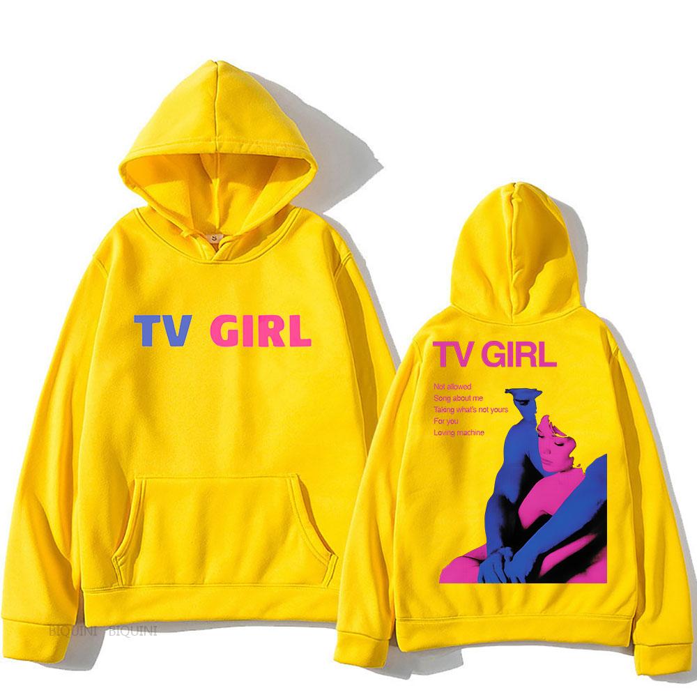 TV Girl Hoodeds With Hooded Harajuku Casual Retro Sweatshirt for Autumn/Winter Fleece Clothing Sudaderas Hoody