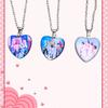 KPOP Dämonenjäger Herz Halskette - Rumi Zoey Mira Anime Film Legierung Schmuck Anhänger für Fans Geschenke