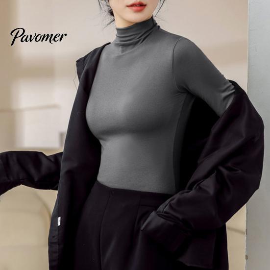 Pullover Top Summer Tops Turtleneck Solid Color Half Sleeve Slim Fit Smooth Women Shirt Wear Stretch Layer Comfy High Neck Daily Bottoming