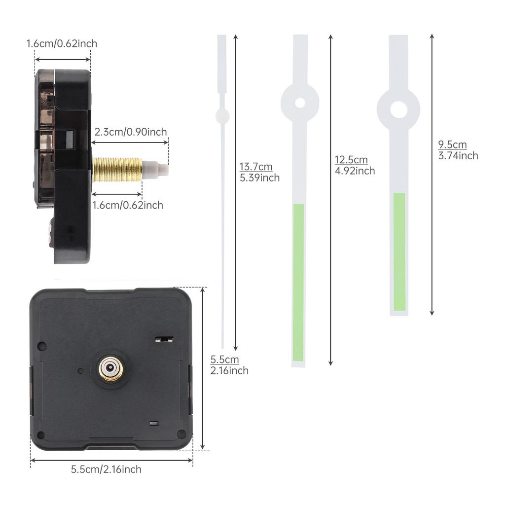 Wall Clock Movement Mechanism Clock with Hands Silent Sweeping Second Movement