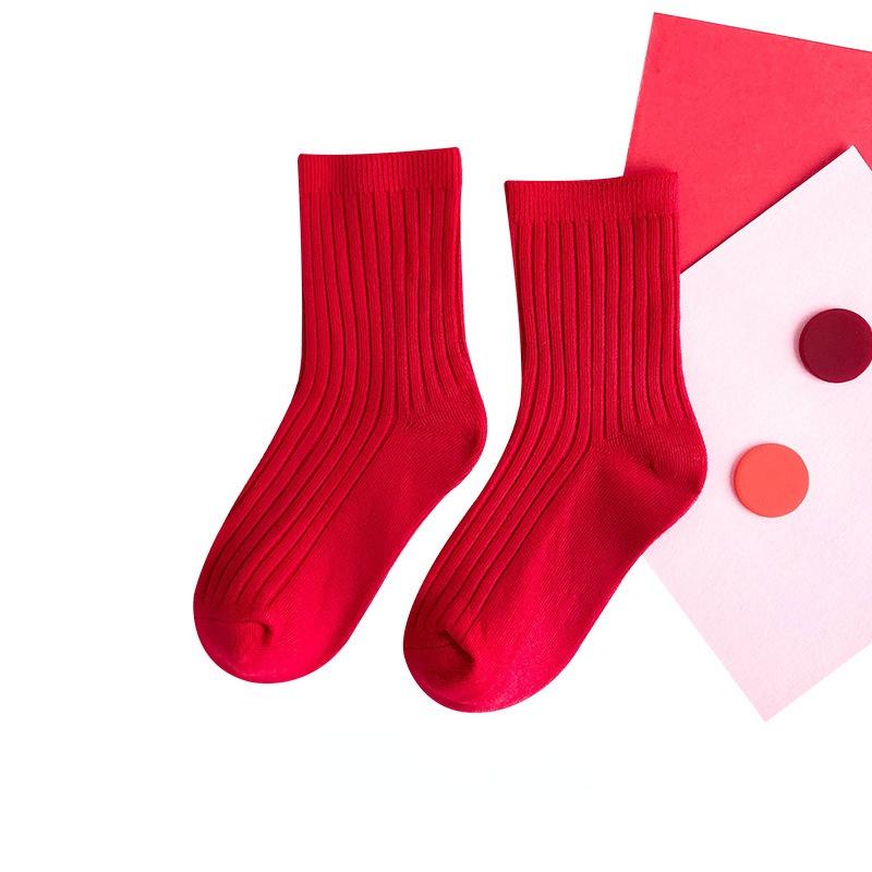 1-12 Y Baby Kid Socks Girl Children Boy Candy Color Toddler Sock Soft Double Needle Cotton Tube Socks Cute Solid Color Socks