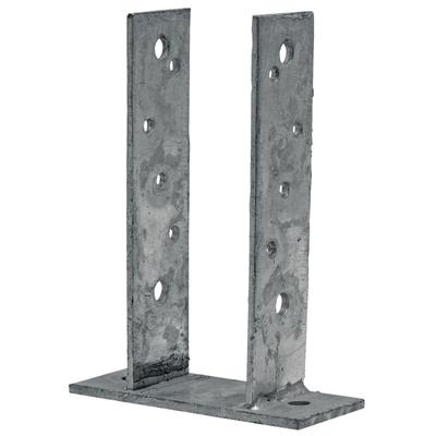 Heavy Duty Pole Base 101x50x200mm, 5mm Thick for Permanent Mounting