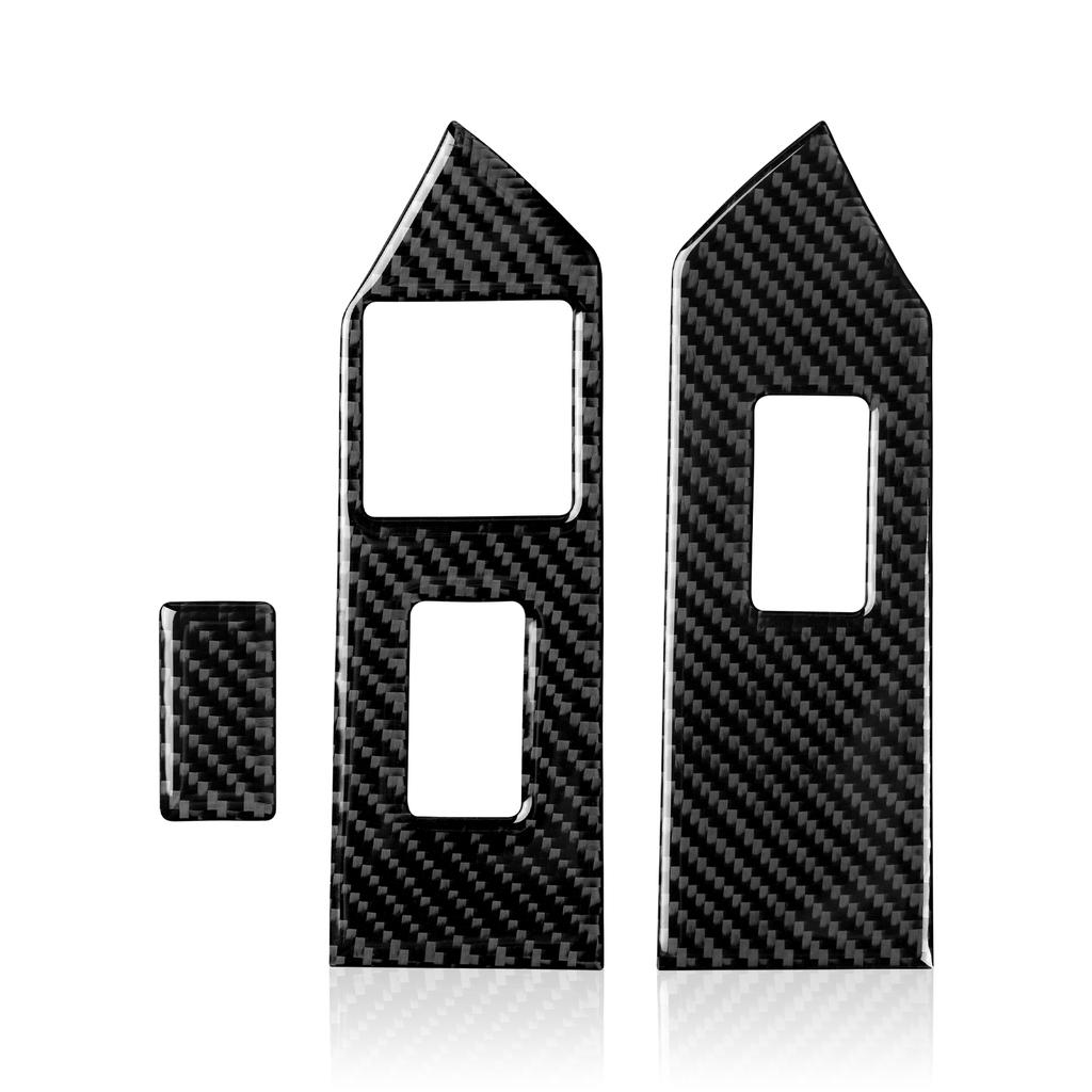 For Ford Mustang 2009-2014 Accessories Carbon Fiber Car Window Lifter Control Switch Panel Sticker Decal Interior Trim