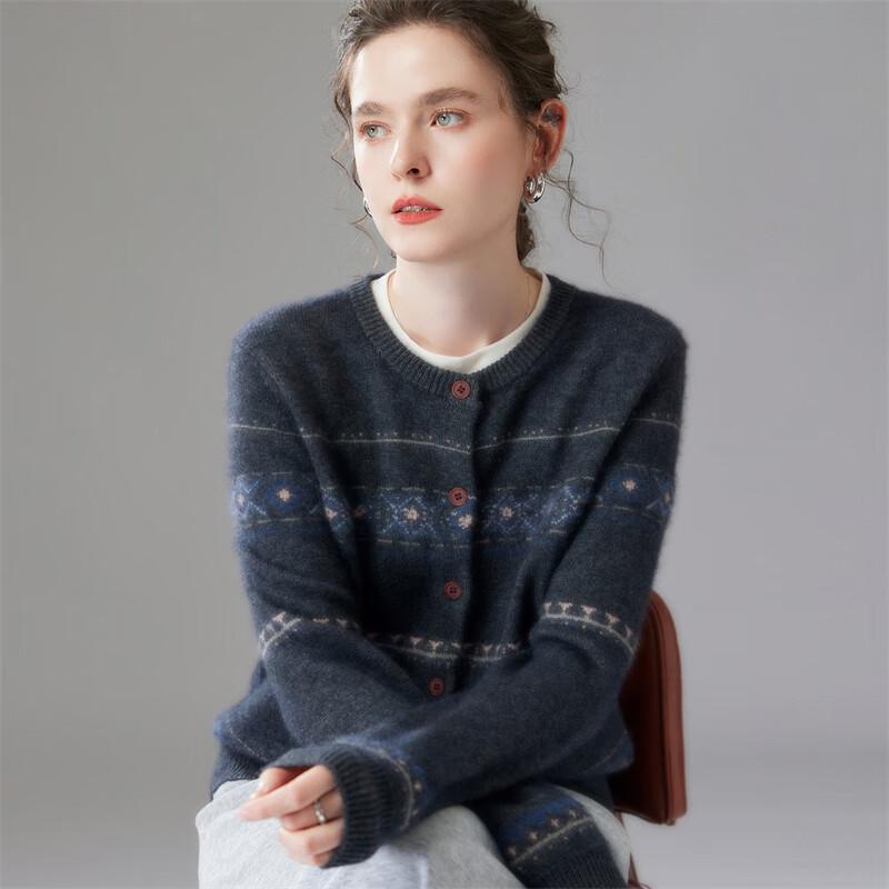 Fanzhen Women's Thickened Cashmere Knit Cardigan