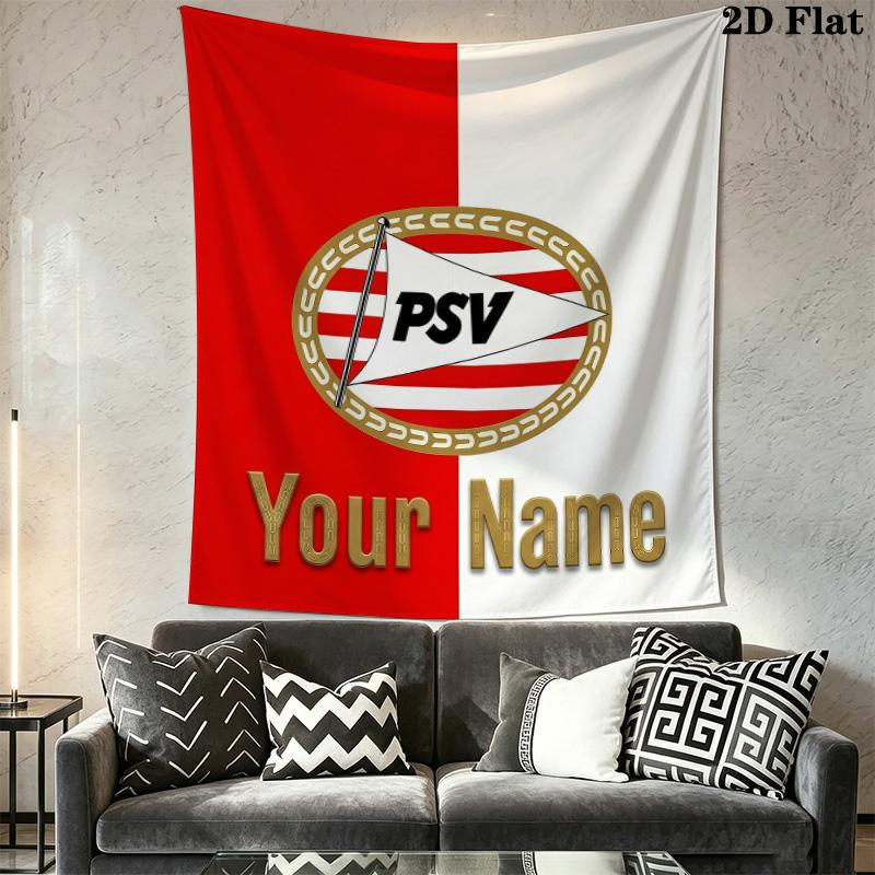 PHEilips Sport Vereniging Custom Name Wall Tapestry Aesthetic Wall Hanging Printed Fabric Blanket Decorative Tapestries for Bedroom Living Room Home D