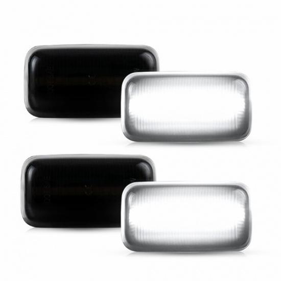 Smoked Lens 4Pc White LED Side Marker Lights Lamps For 2015- Chevy Silverado