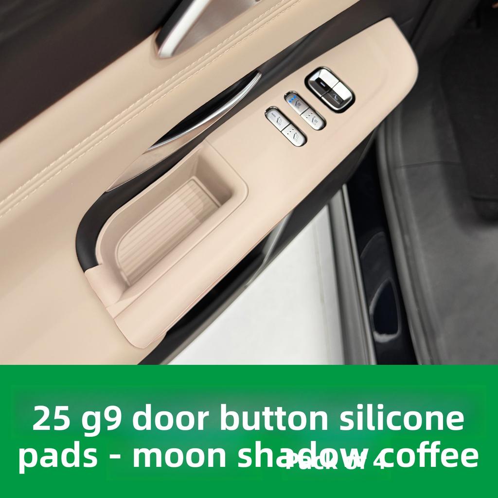 4Pcs for XPENG G9 2025-2026 Door Button Storage Pad Door Handle Storage Compartment Pad Silicone Tray Interior Car Accessories