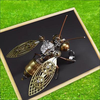 Bee & Wasp 3D Metal Puzzle - Artistic Insect Model, Challenging Handcrafted Gift for Home Decor or Office Desk Accessory