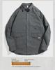Men's American Retro Long Sleeve Casual Shirt - Spring/Autumn, Loose Fit, Large Sizes Available