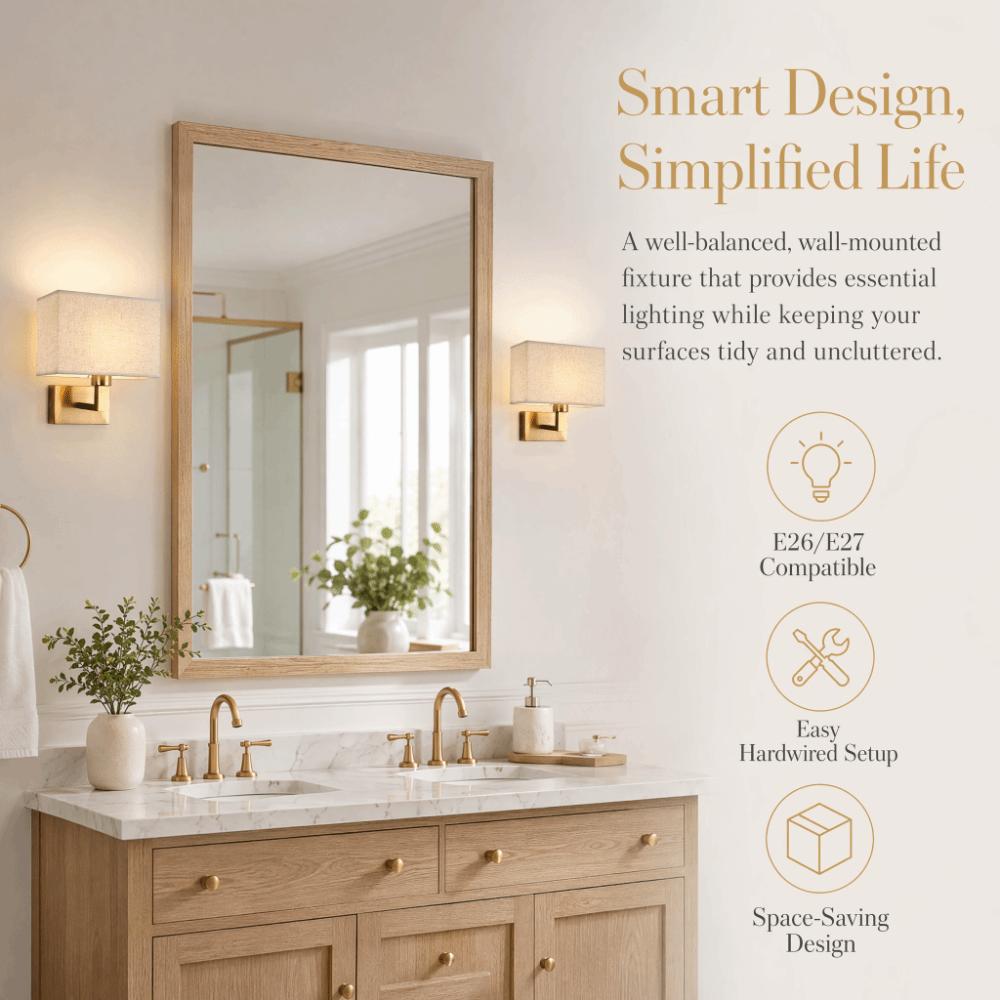 Hardwired Wall Sconce Gold Wall Light Stylish Wall Lamp  Entryway