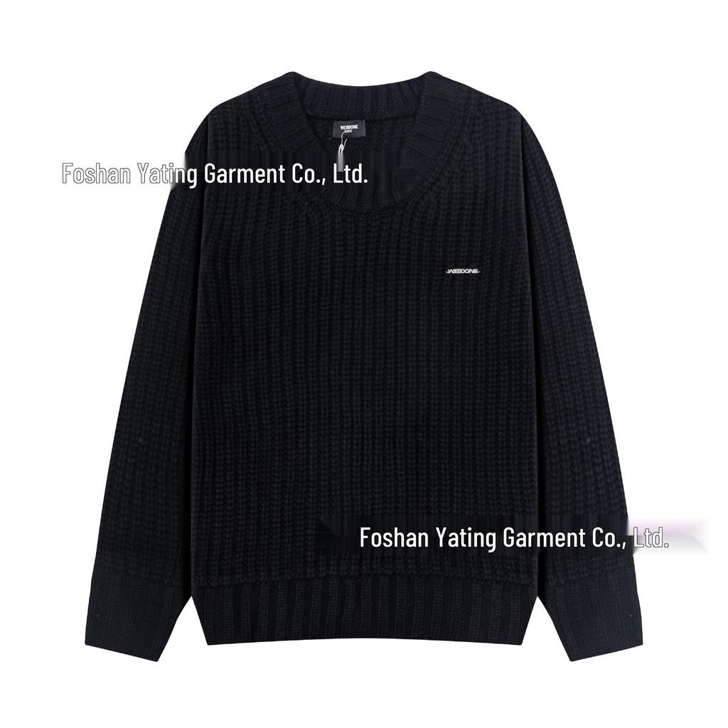 25th Anniversary Logo Embroidered Wool Knit Zip-Up Hoodie Sweater