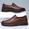 Men's leather shoes soft sole breathable black brown casual leather shoes dress shoes