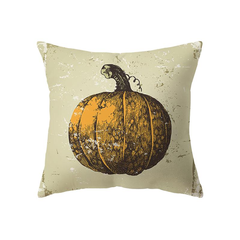 Pumpkin Alphabet Halloween Theme Pillow Cover Sofa Cushion  Holiday Gift Party Decoration Home Decor