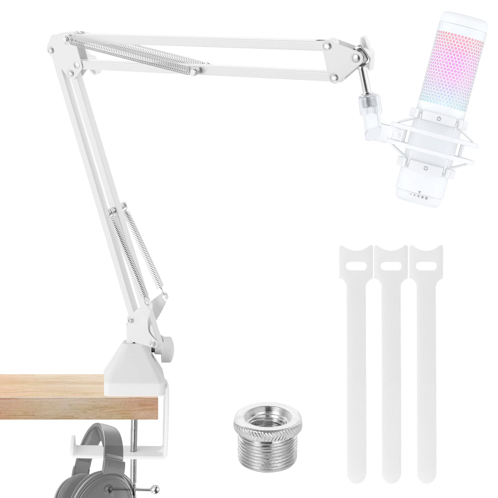 

EmJTao QuadCast S Boom Arm Microphone Stand, Adjustable Suspension Boom Scissor Arm Stand for HyperX QuadCast and QuadCast S – RGB USB Condenser
