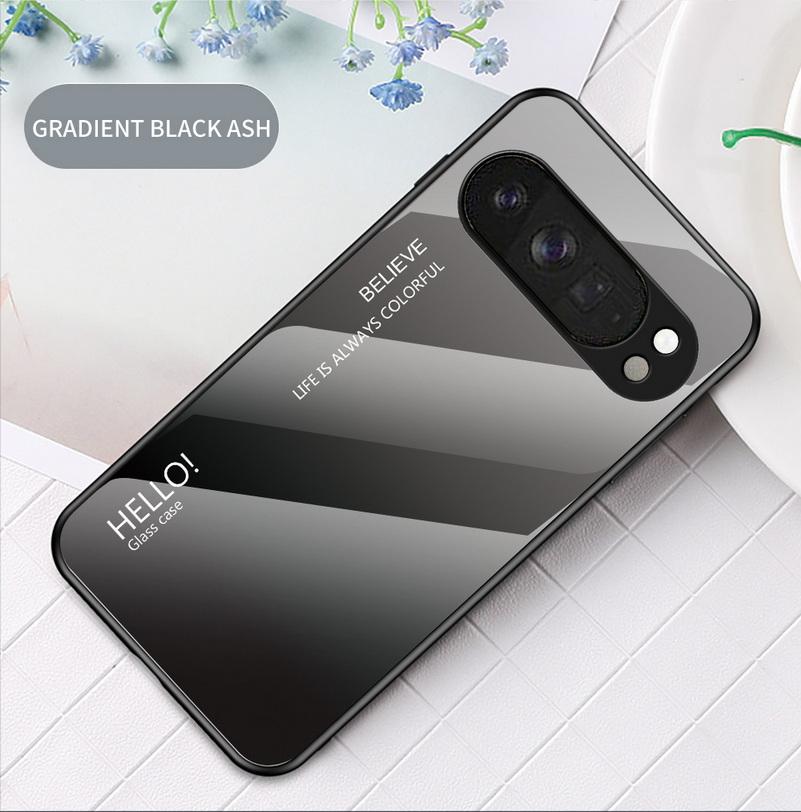 Gradient Tempered Glass Protect Case for Google Pixel10 Pro XL Pixel 10 Pro 10 9a 9 Pro 8A 8 Pro 7A 7 Pro 6A 6 Pro Glossy Cover