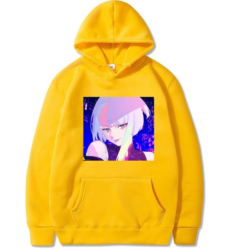 Lucy EDGERUNNERS Hoodies Women Men Long Sleeve Hooded Sweatshirts Unisex Casual Streetwear Y2K Street Fashion Clothing