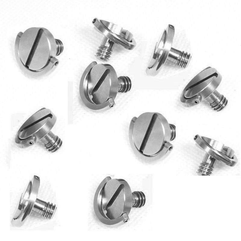 10x Steel 1/4 D-Ring Screw Kits For Camera Tripod Monopod Quick Release Plate