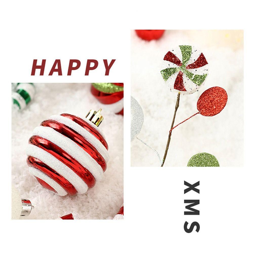 50pcs Reusable Electroplated Christmas Hanging Balls Xmas Tree Pendants Merry Christmas Decoration