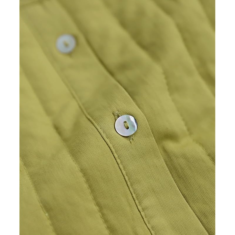 [antiqua] [Antica] quilting shirt ladies tops long sleeve PY-00796 Onesize 03 white