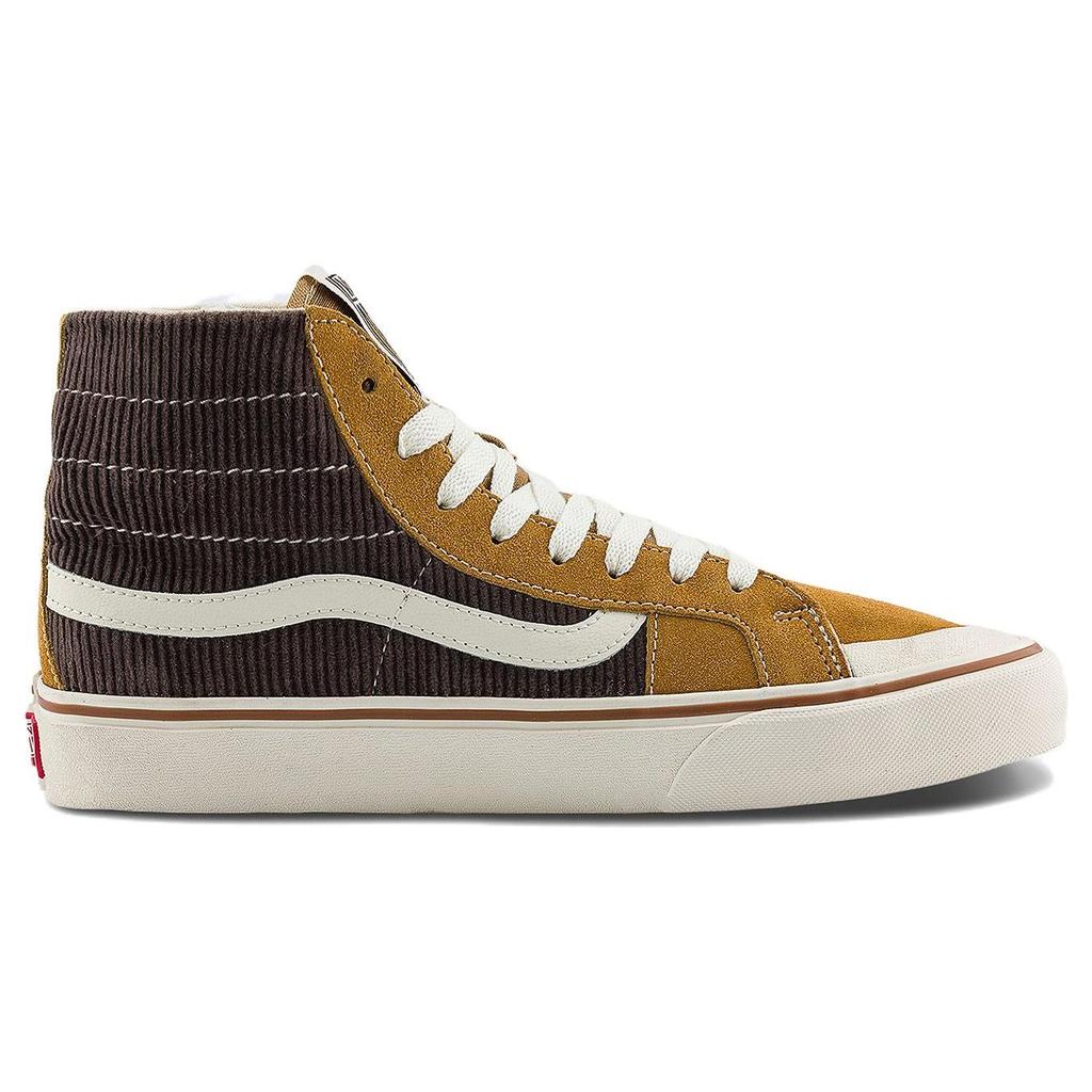 Vans Sk8 138 Decon Comfortable Versatile Non-Slip High-Top Skate Shoes Unisex Sneaker Yellow Brown VN0A4BX7AN2
