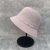 Detail Control~ Knitted Hollow Mesh Bucket Hat Women's Spring and Summer Sun Hat Shows a Small Face, Fashionable Basin Hat, Good Texture