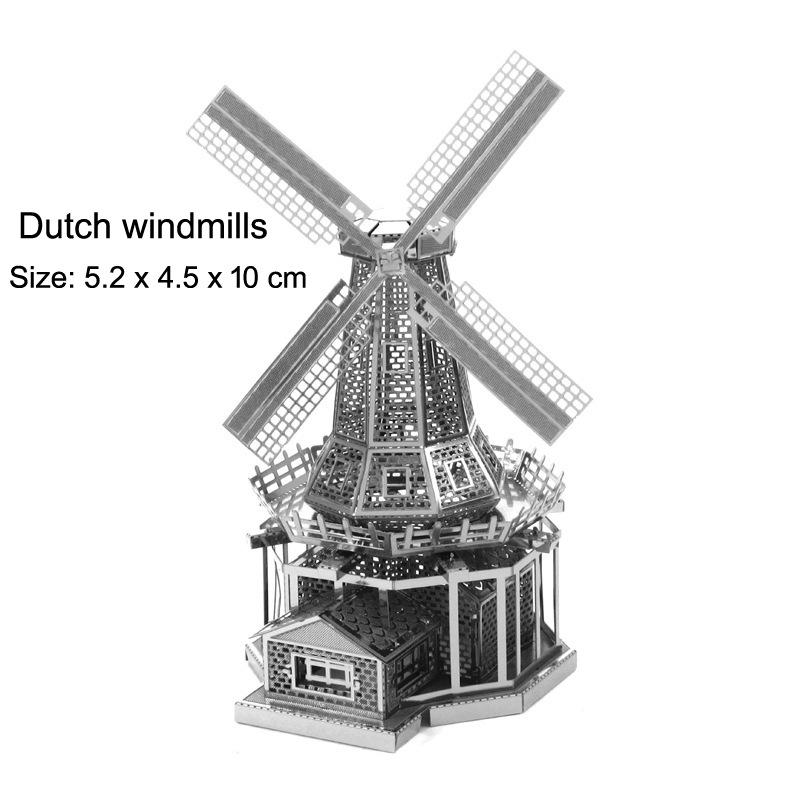 3D Metal Puzzle Architecture Series: Eiffel Tower, Lighthouse, White House, Sleeping Beauty Castle Assembly Model Birthday Gift.