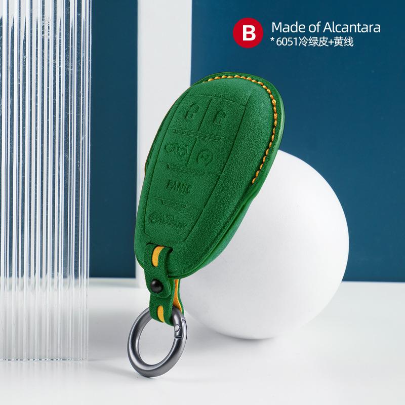 Alcantara Suede Car Key Case Cover Shell For Alfa Romeo Giulia Stelvio Mito Giulietta Brera 4C 159 Gta 147 156 Mito 166 Gt Jtd