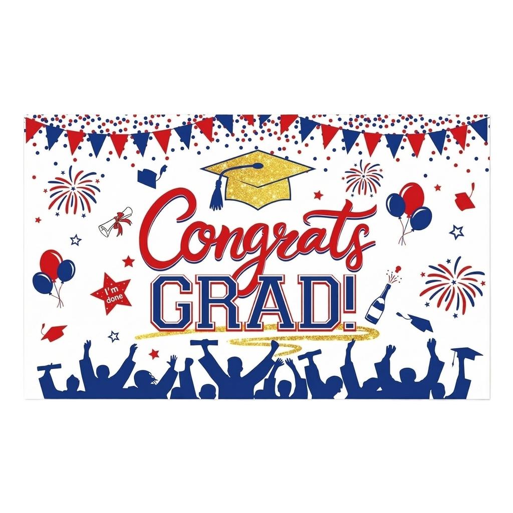 Class of 2026 Graduation Banner Party Decoration Hanging Garland for Graduation Celebration Events and School Parties