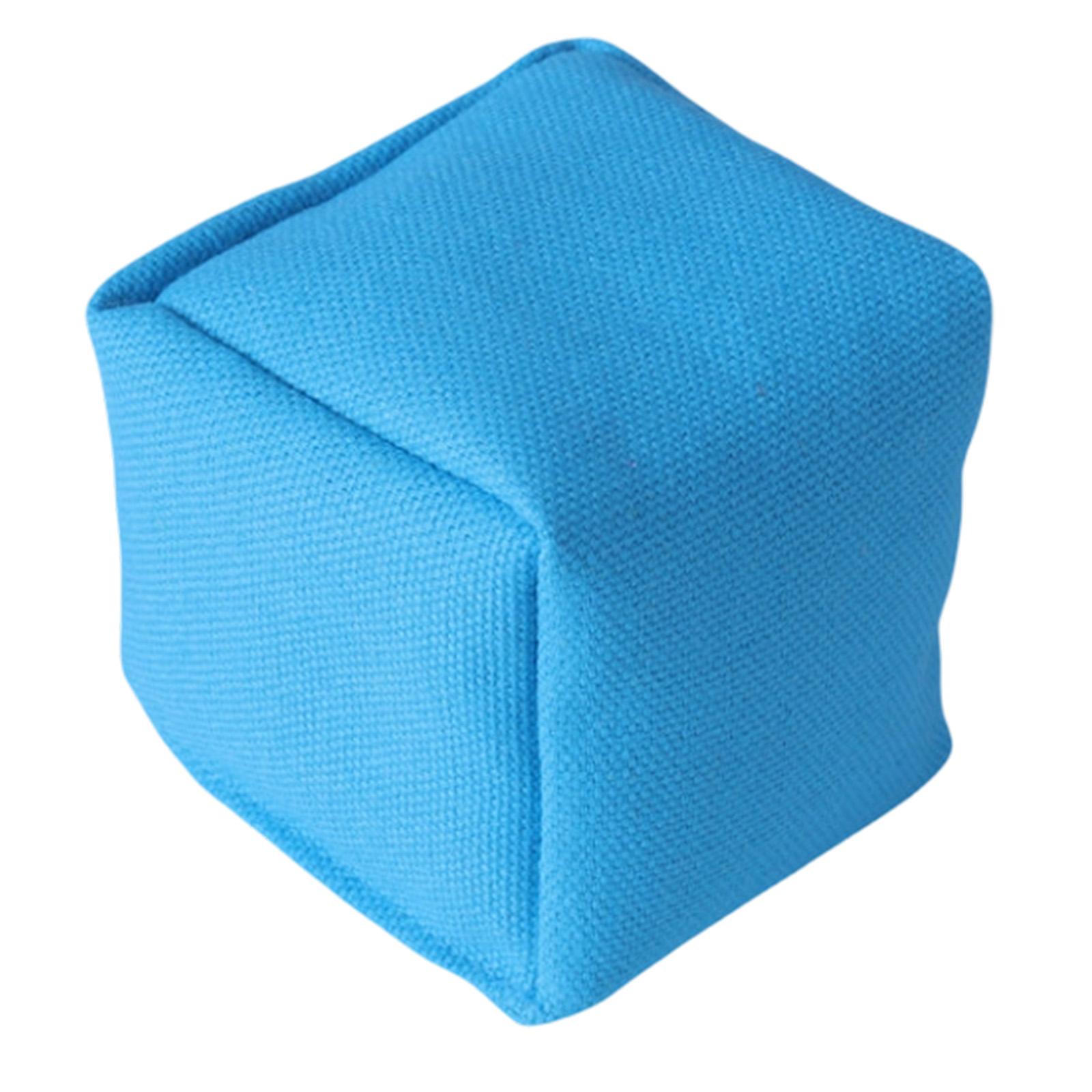 

Canvas Square Bean Bag for Kids Soft Fabric Tossing Toy Durable Cube Shape for Indoor Outdoor Play Activities S синій