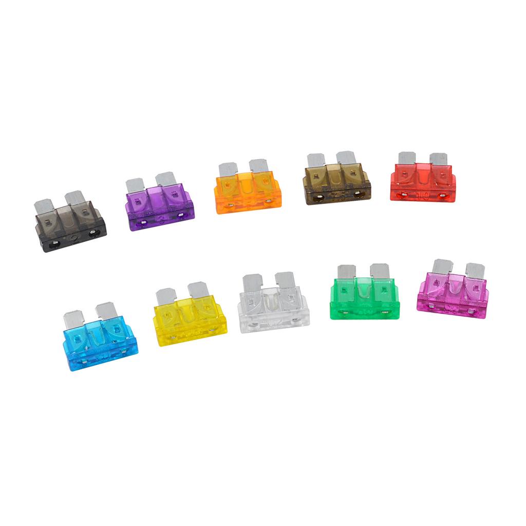 100PCS Car Fuses 2A 3A 5A 7.5A 10A 15A 20A 25A 30A 35A Amp with Box Clip Replacement for Xr Screen Lcd Screen Compatible with Xs with Xs Faulty