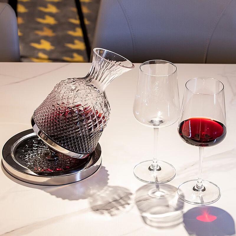 Sichun Luxury Rotating Crystal Wine Decanter Set