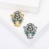 Rhinestone Tiger Head Brooches for Women Unisex Pearl Bear Pins Wolf Lapel Pins Banquet Party Backpack Gifts Jewelry Accessories