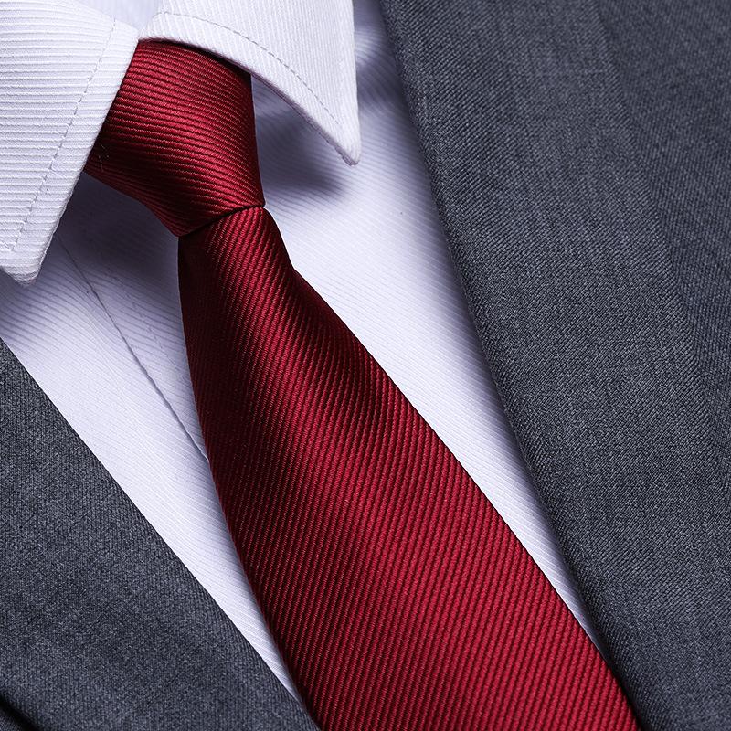 Married Men'S Red Zipper No-Tie Formal Tie Business Black Professional Groom Korean Version One-Pull Tie