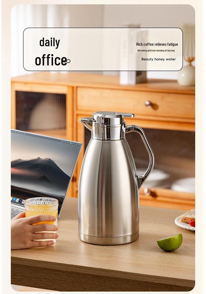 Large Capacity Stainless Steel Insulated Thermos Flask for Home, Commercial, or Hotel Use