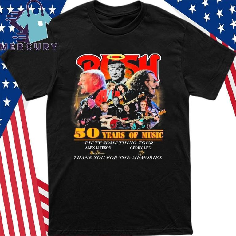 Rush Band 50 Years Of Music Fifty Something Tour Memories T-Shirt Unisex T-Shirt M