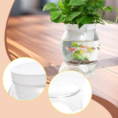 Desktop Fish Bowl Aquarium Planter Creative for Home Landscaping Living Room with Stand
