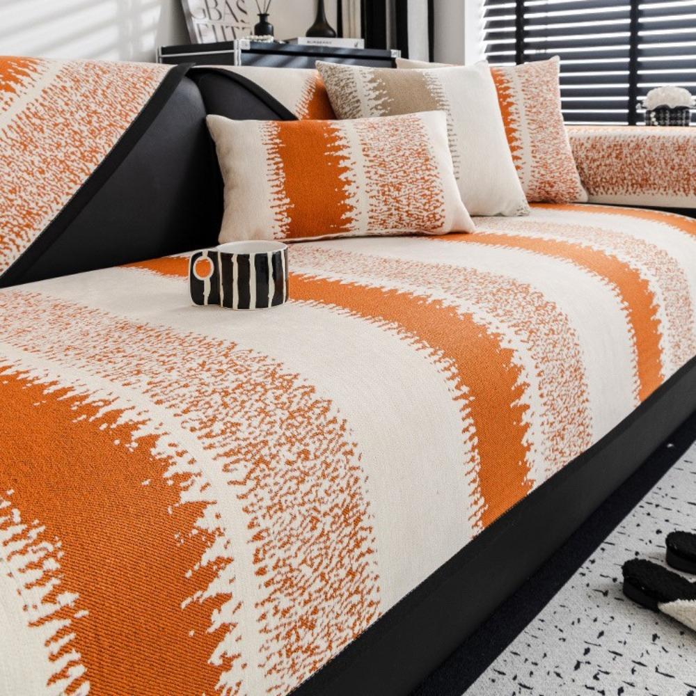 2025 neue Sofakissen für alle Jahreszeiten, universell, katzenkratzfest, leichter Luxus, High-End, gerade Reihe, Leder-Sofabezug, rutschfester Bezug