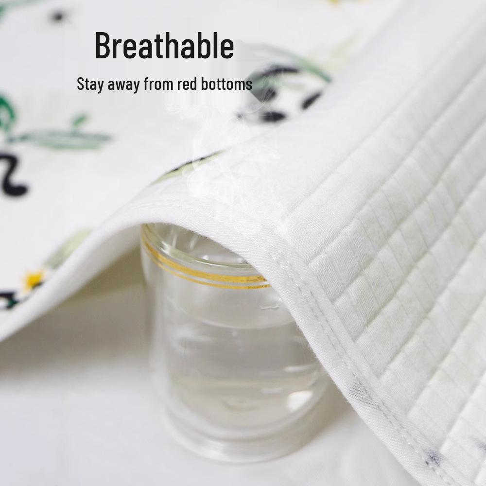 Almofada de Algodão Impermeável Lavável para Incontinência de Bebé - Respirável, Espessa, Tamanho Grande