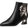 Fashion Autumn Winter Booties Leather Fleece-Lined Work Ankle Boots for Women Warm On Promotion Boot New In Rock Hot Woman Short Shoes
