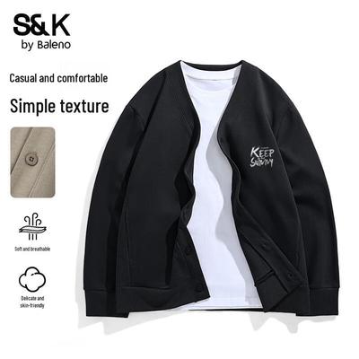Baleno Men's S&K V-Neck Knit Cardigan Jacket
