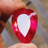 39 Ct Natural Mozambique Rich Red Ruby Pear Shape Certified Loose Gemstone