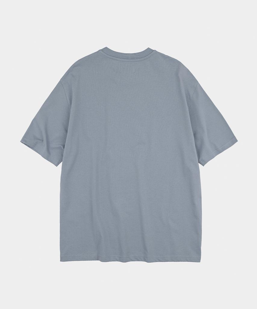 LETTERCOMO Letterboy Embroidery Short Sleeve T-Shirt Mist Blue