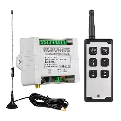 Industrial 4 Way Wireless Controller with FSK Frequency Hopping Technology Relays