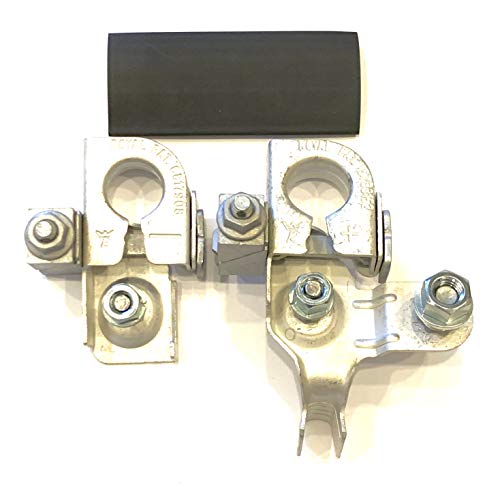 

EDS Terminal Set!! New BT4Z-14450-AA Positive and BT4Z-14450-BA Negative Battery Terminal Clamps - EDGE F-150 Explorer Flex Focus w Nuts and Heat