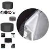 Round Outdoor Furniture Cover Waterproof Dustproof Garden Table Chair Protector Black 210d Oxford Fabric